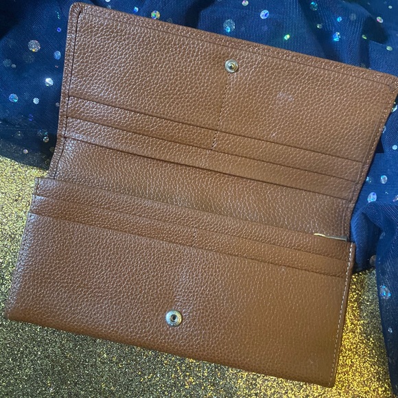 LONGCHAMP LEATHER FOULONNE BI-FOLD CAMEL BROWN Wallet EUC LUX COVETED - Picture 5 of 13